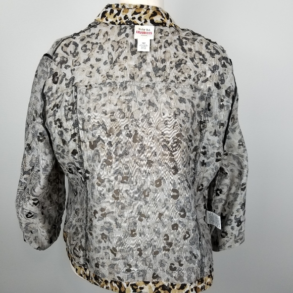 Ruby Rd Favorites Animal Print Shacket Sz14P EUC - Picture 2 of 6